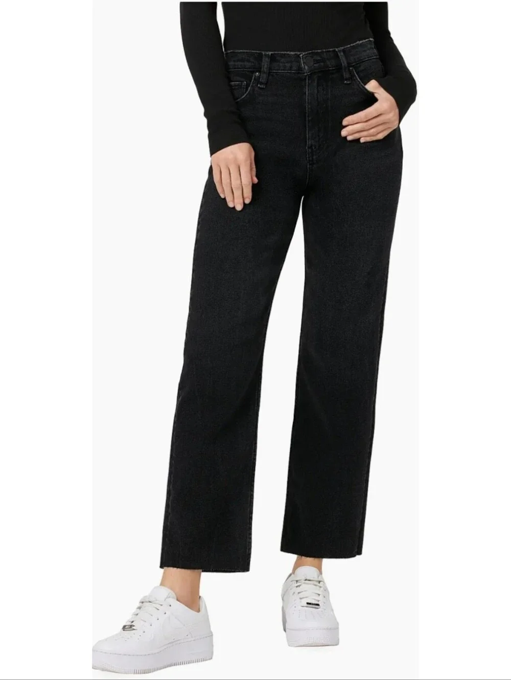 Hudson Jeans Remi High-Rise Straight Ankle Jeans 12 Minimalist Quiet Luxury 80s